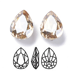 Золотая Тень Имитация австрийского хрусталя горный хрусталь, класс А, задние и задние, слеза, золотые тени, 18x13x6.5 мм