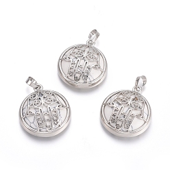 Говлит Синтетических подвески Говлит, с латунной фурнитурой платинового цвета, квартира с рукой хамсы/рукой мириам, 31x27.5x8.5 мм, отверстие : 6.5x4 мм