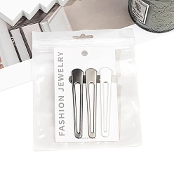 (52) Непрозрачная лаванда 3шт. металлические заколки для волос из кожи аллигатора, аксессуары для волос для женщин и девочек, разноцветные, Размер упаковки: 80~82x120 mm