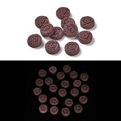 Плоский Круглый Светящаяся смола декодирует кабошоны, светится в темноте, печенье, плоско-круглые, 9x3.5 мм