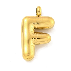 Letter F Ионное покрытие (ip) 304 подвески из нержавеющей стали, буквенное очарование, золотые, Буква F, 25.5x14.5x5.5 мм, отверстие : 3 мм