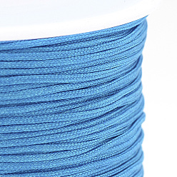 Dodger Blue Nylon Thread, Chinese Knotting Cord, Dodger Blue, 0.8mm, about 109.36 yards(100m)/roll