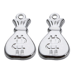 Другие Подвески из нержавеющей стали, не тускнеющие, цвет нержавеющей стали, мешок денег, 17x10 мм, 10 шт / комплект