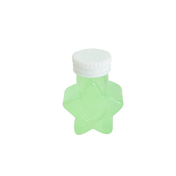 Бледно-Зеленый Светящиеся смоляные звезды, миниатюрные украшения, для садовых кукольных домиков, бледно-зеленый, 33x23 мм