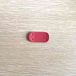 Ярко-Розовый Этикетка из двухслойной искусственной кожи, изготовление сумок для одежды своими руками, овальные, ярко-розовый, 40x20 мм