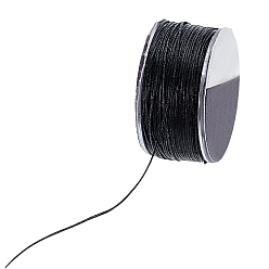 Черный 1 рулон 46м круглой нейлоновой нити, для самостоятельного изготовления бисерных украшений, чёрные, 0.2 мм, около 50.31 ярдов (46 м) / рулон
