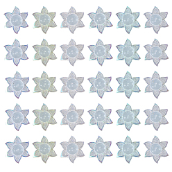 (52) Непрозрачная лаванда 30шт. 6цветные акриловые ушки для сережек, с силиконовыми накладками, цветок, разноцветные, 12.5x11x1.7~4.5 мм, отверстие : 0.7 мм, 5 шт / цвет