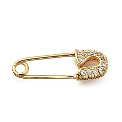Настоящее золото 18K Латунные микро проложить кубического циркония подвески, скрепка, без никеля , долговечный, реальный 18 k позолоченный, 27.5x9.5x4.5 мм, отверстие : 3 мм