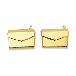 Золотой Латунные подвески, конверт прелести, долговечный, стойки покрытие, без свинца и без кадмия, золотые, 18.5x22x4.5 мм, отверстие : 1.2 мм