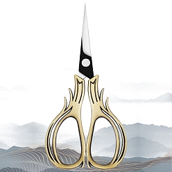 Темный Хаки Ножницы из нержавеющей стали, ножницы для вышивания, швейные ножницы, с ручкой из цинкового сплава, Темный хаки, 108x51 мм