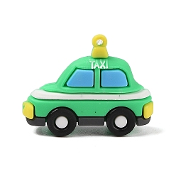 Зеленый Пластиковые подвески из пвх, автомобиль, зелёные, 39.5x51.5x15.5 мм, отверстие : 2.5 мм