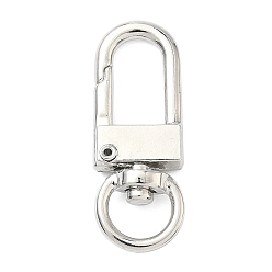 Платина Латунь поворотные пряжки, без кадмия и без свинца, стойки покрытие, долговечный, платина, 34x13.5x6 мм, отверстие : 8.5x4.5 мм