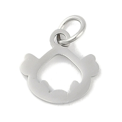 Цыпленок Не тускнеющие 304 подвески из нержавеющей стали, двенадцать талисманов по китайскому зодиаку, с целью перехода в кольце, цыпленок, 10.5x11x0.9 мм, отверстие : 3.1 мм