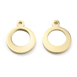 Echt 24 k vergoldet Messing Charme, cadmiumfrei und bleifrei, langlebig überzogen, Ring, echt 24 k vergoldet, 11x9x0.8 mm, Bohrung: 1 mm