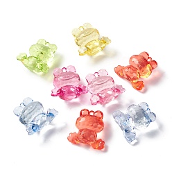 (52) Непрозрачная лаванда Прозрачные акриловые подвески, лягушка, разноцветные, 37.5x37.5x20 мм, отверстие : 3x3.5 мм, около 43 шт / упаковка