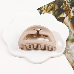 Персиковый Слойка Полукруглые заколки для волос из матового пластика, большие зажимы для густых и тонких волос, розовые, 30x45 мм