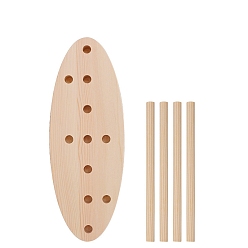 Oval Инструмент для изготовления деревянного банта, ткацкий станок для вязания бантов, овальные, 22.2x8.1 см