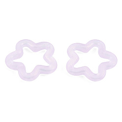 Plum Transparent Luminous Acrylic Pendants, with Glitter Powder, Star, Plum, 29.5x30.5x5mm, Hole: 1.8mm, about 320pcs/500g