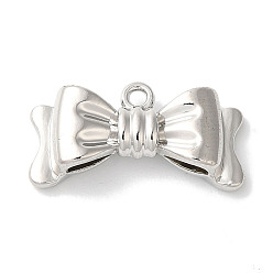 Платина Стойки подвески обшивки сплава, без кадмия, без никеля и без свинца, бантом, платина, 10x20x5 мм, отверстие : 1.4 мм