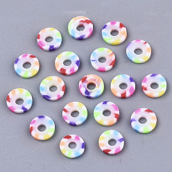 Colorful Rainbow Color Handmade Polymer Clay Beads Strands, for DIY Jewelry Crafts Supplies, Heishi Beads, Disc/Flat Round, Colorful, 6x0.5~1mm, Hole: 2mm, about 320~447pcs/Strand, 15.75 inch~16.14 inch(40~41cm)