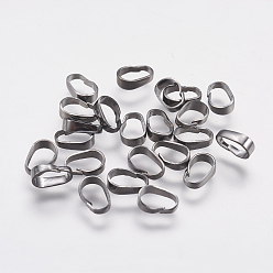 Черный Цвет Металла Латунь оснастки на поруки, долговечный, металлический черный , 7x5x2 мм, отверстие : 3.5x6 мм