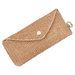 Темно-Золотистый Соломенные чехлы для очков, прямоугольные, темные золотарник, 172x72.5x49 мм