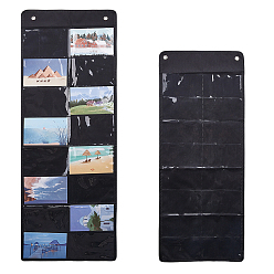 Черный 2шт. 2 стили 16 клетчатая ткань оксфорд, рулоны для ювелирных изделий, солнцезащитные очки, Подвесные сумки-органайзеры для очков, прямоугольные, чёрные, 735~930x293~335x1.5 мм, 1 шт / стиль