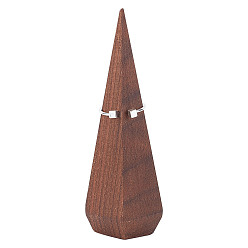 Коричневый Конусообразные кольца из орехового дерева, для выставочной витрины ювелирных изделий, коричневые, 2.4x2.5x10.5 см