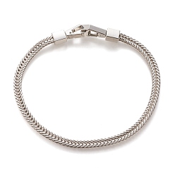 Платина Железные ручки для сумок с цепочкой в виде змеи, кошелек цепочки, с поворотными застежками сплава, для замены ремней для мешков, платина, 40x1.2x0.7 см, застежка: 24x12x5 мм