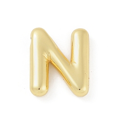 Letter N Gestellmessinganhänger, langlebig überzogen, Bleifrei und cadmium frei, echt 18 k vergoldet, Buchstabe n, 18x14x4 mm, Bohrung: 1.8 mm