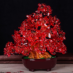 Кварц Елочные украшения из окрашенного и нагретого натурального кварца, смола украшения дома дисплей, энергетический камень рейки для исцеления, 230x120x280 мм