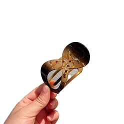 Темно-Золотистый Заколки для волос с когтями из смолы, аксессуары для волос для женщин и девочек, бесконечность, темные золотарник, 43x88 мм