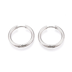 Нержавеющая Сталь Цвет Серьги из 304 нержавеющей стали, цвет нержавеющей стали, 20x21x2.5 мм