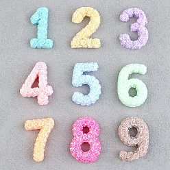 (52) Непрозрачная лаванда Непрозрачная смола декодирует кабошоны, номер розы, разноцветные, 26.5~28.5x14~20.5x5.5~7 мм