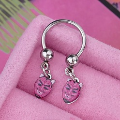 Нержавеющая Сталь Цвет 316l Кольца для носа из нержавеющей стали, цвет нержавеющей стали, 10 мм, штифты : 1.2 мм