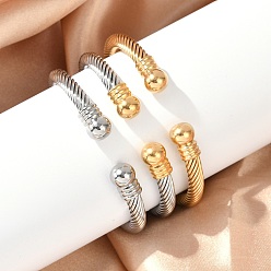 (52) Непрозрачная лаванда 304 браслеты из нержавеющей стали крутящего момента, манжеты браслеты, круглые, разноцветные, 1/4 дюйм (0.6 см), внутренний диаметр: 2 дюйм (5 см)