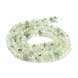 Prehnite Natural Prehnite Beads Strands, Faceted, Rondelle, 4x3mm, Hole: 0.8mm, about 128~149pcs/strand, 15.35''(39cm)