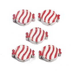 Candy Деревянные бусины, конфеты, красные, конфеты, 13x19.5x6 мм, отверстие : 2 мм