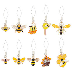 (52) Непрозрачная лаванда 10шт. 304 резьбонарезная головка из нержавеющей стали, швейные нитки инструменты для шитья приспособления для квилтинга, с подвесками из эмали и сплава , разноцветные, 46~59 мм