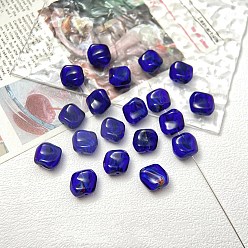 Фиолетовый Стеклянные бусины, самородки, аксессуары для браслетов своими руками, фиолетовые, 10x11.5x7 мм, отверстие : 1.2 мм