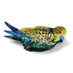 Золотистый Акриловые коготь заколки, птица, золотые, 37x115x38 мм