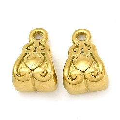 Настоящее золото 18K Ионное покрытие (ip) 304 дуги из нержавеющей стали, петля под залог, бейлы, реальный 18 k позолоченный, 12.5x8x7 мм, отверстие : 1.4 мм