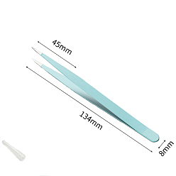 Темно-бирюзовый Пинцет из нержавеющей стали, для поделок из бумаги и скрапбукинга, темные бирюзовый, 13.4x0.8 см