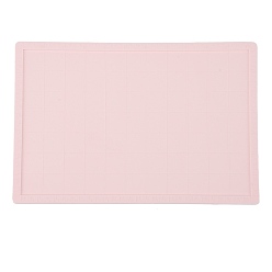 Pink Silicone Hot Pads Heat Resistant, with Scale, for Hot Dishes Heat Insulation Pad Kitchen Tool, Rectangle, Pink, 30x20x0.3cm