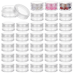 Прозрачный 100шт. пластиковые контейнеры для бусин в виде колонн, тубусы для хранения бусин с завинчивающейся крышкой, прозрачные, 3.9x2.2 см