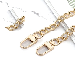 Light Gold Металлическая ручка-цепочка для сумки, цепочки для сумок ручной работы для аксессуаров для сумок, золотой свет, 1000 мм