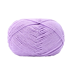 Pflaume Strickgarn aus Acrylfaser aus Milchbaumwolle, 4 -ähnliches Häkelgarn, Lochnadelgarn, Pflaume, 2 mm