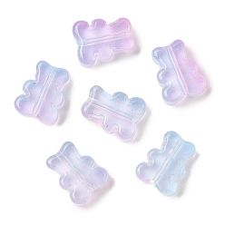 чертополох Прозрачная аэрозольная краска стеклянные шарики, медведь, чертополох, 10x8x4 мм, отверстие : 1 мм