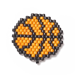 Others Handmade Loom Pattern MIYUKI Seed Beads, Sport Theme Pendants, Basket Pattern, 24x23x1.8mm, Hole: 0.7mm