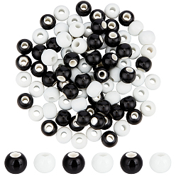 (52) Непрозрачная лаванда 100шт 2 цвета фарфоровые бусины ручной работы, рондель, фантазии античного стекла фарфора, разноцветные, 8.2~9x7~7.5 мм, отверстие : 2.5~3 мм, 50 шт / цвет